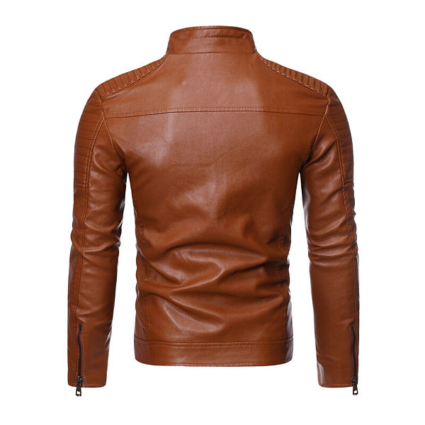 Jack & Jones Essentials faux leather racer jacket