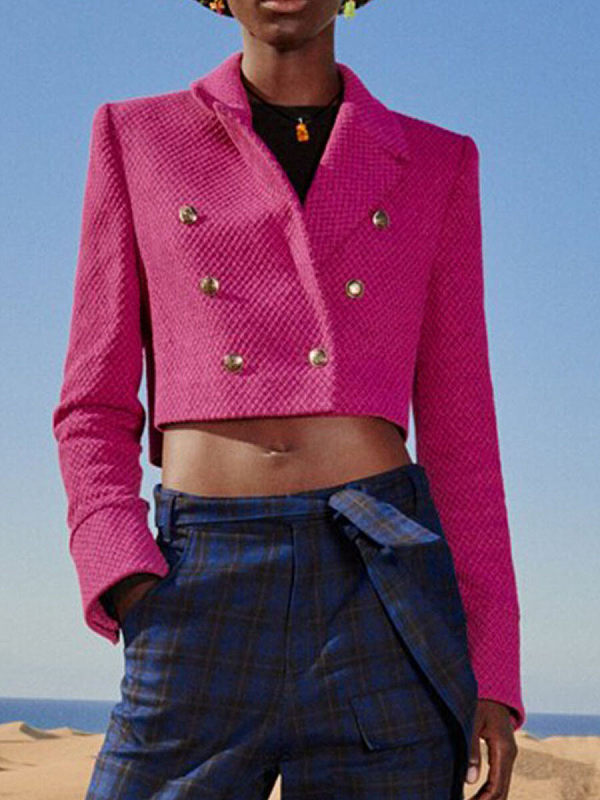 Brief paragraph tweed suit jacket