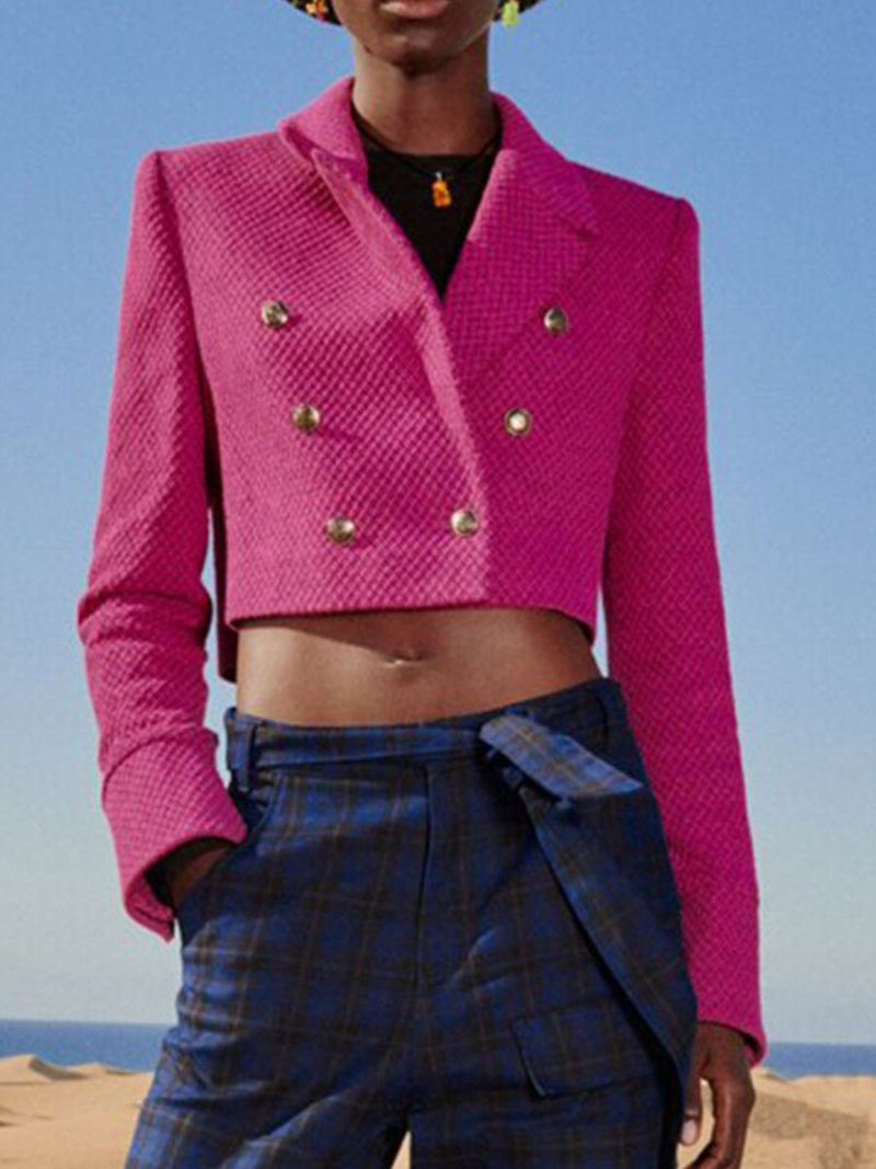 Brief paragraph tweed suit jacket