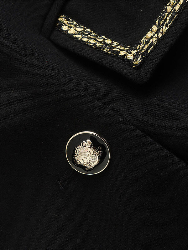 Tweed double-breasted suit jacket