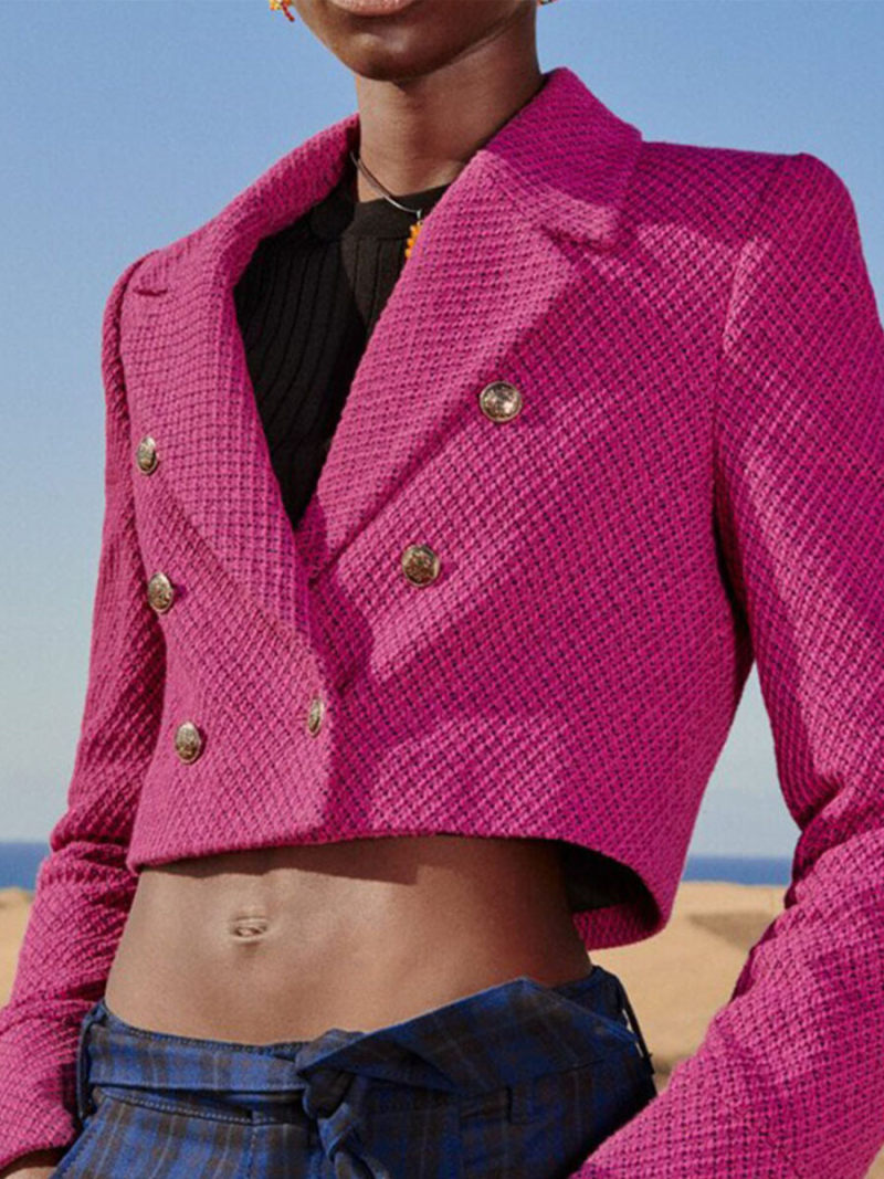 Brief paragraph tweed suit jacket