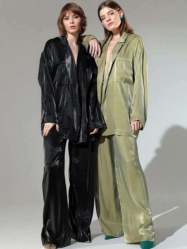 Satin leisure fashion suits
