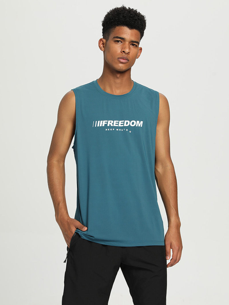 Sleeveless Training T-shirt With Quick Dry