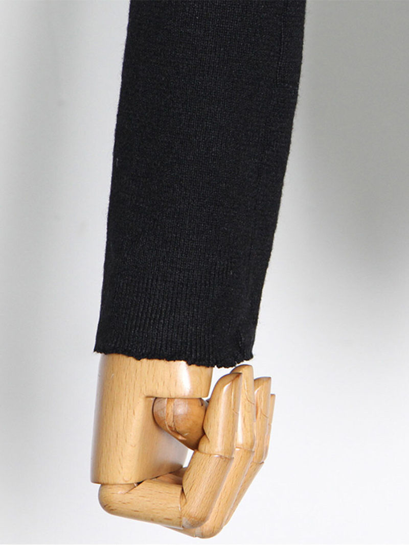 Irregular knitwear off-the-shoulder solid-colored cultivate one's morality personality