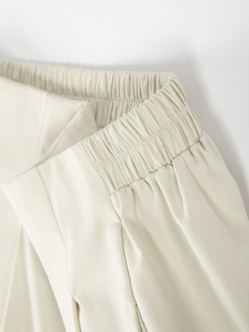 Tall waist elastic casual pants