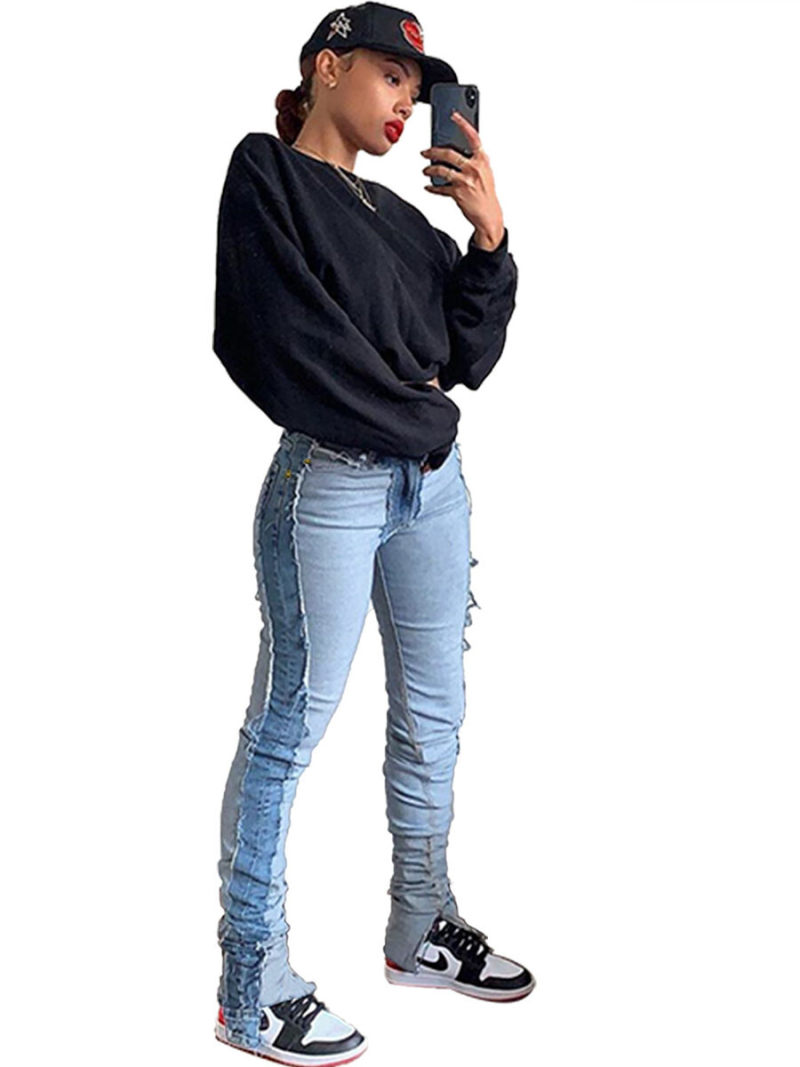 Fashion stitching jeans