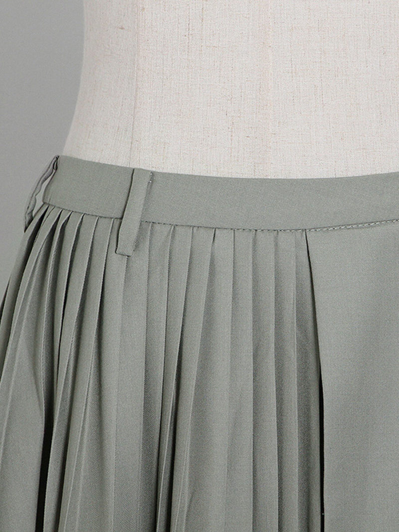 Wrap Pleated Skirt