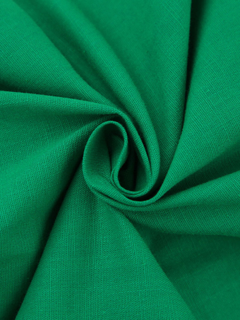 Pure color round collar vest two-piece outfit