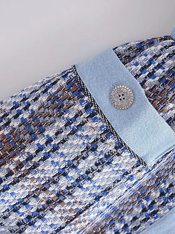 Grid tweed coat dress