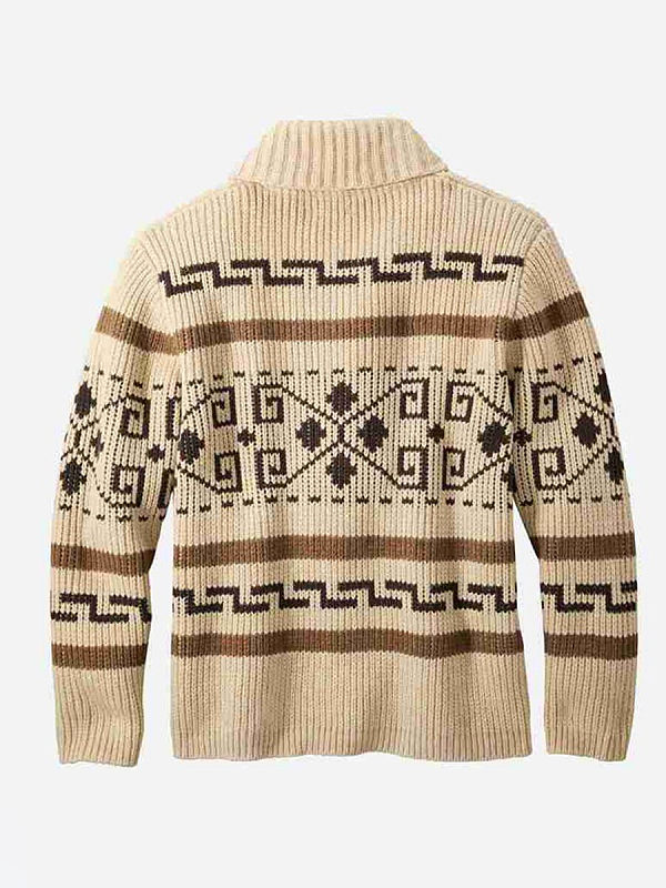 New Look fisherman rib shawl neck cardigan in Mulit