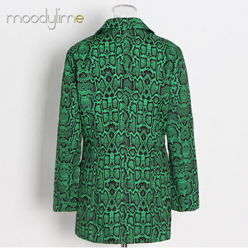 Lapel Neck Double Breasted  Mide Blazer