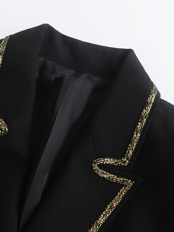 Tweed double-breasted suit jacket