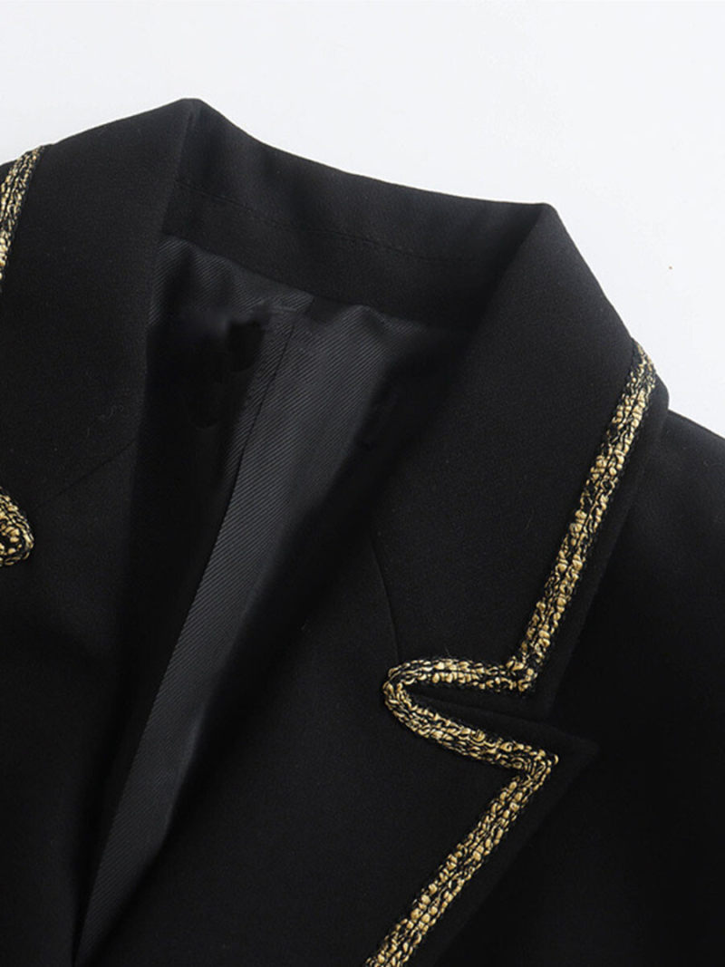 Tweed double-breasted suit jacket