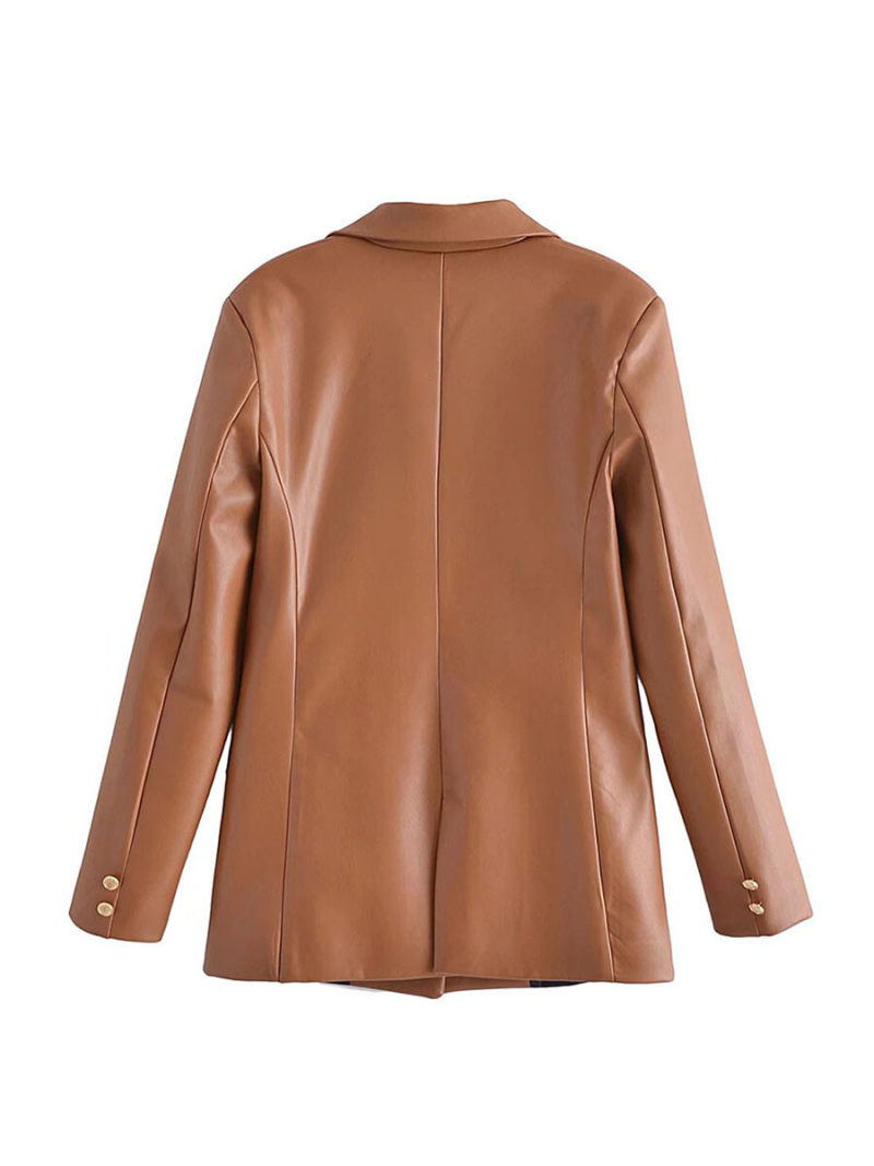 Leisure imitation leather jacket