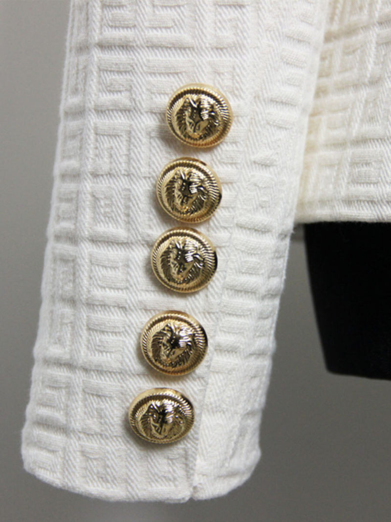 Small suit is brief paragraph jacquard coat black and white