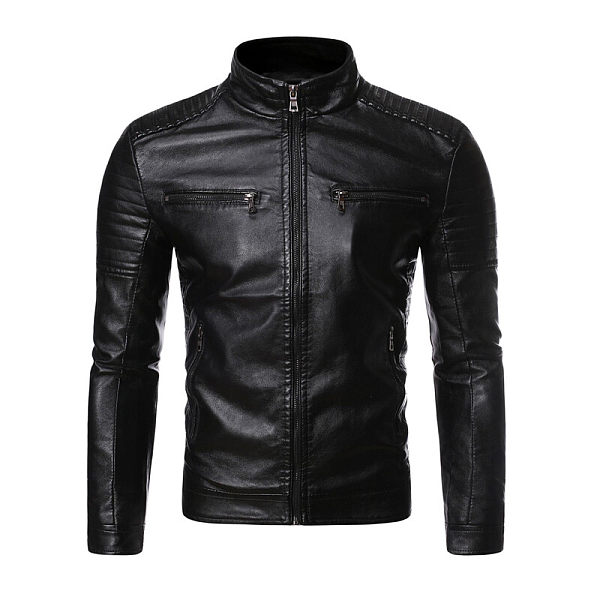 Jack & Jones Essentials faux leather racer jacket