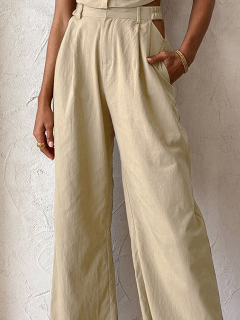 Pure color summer two-piece outfit