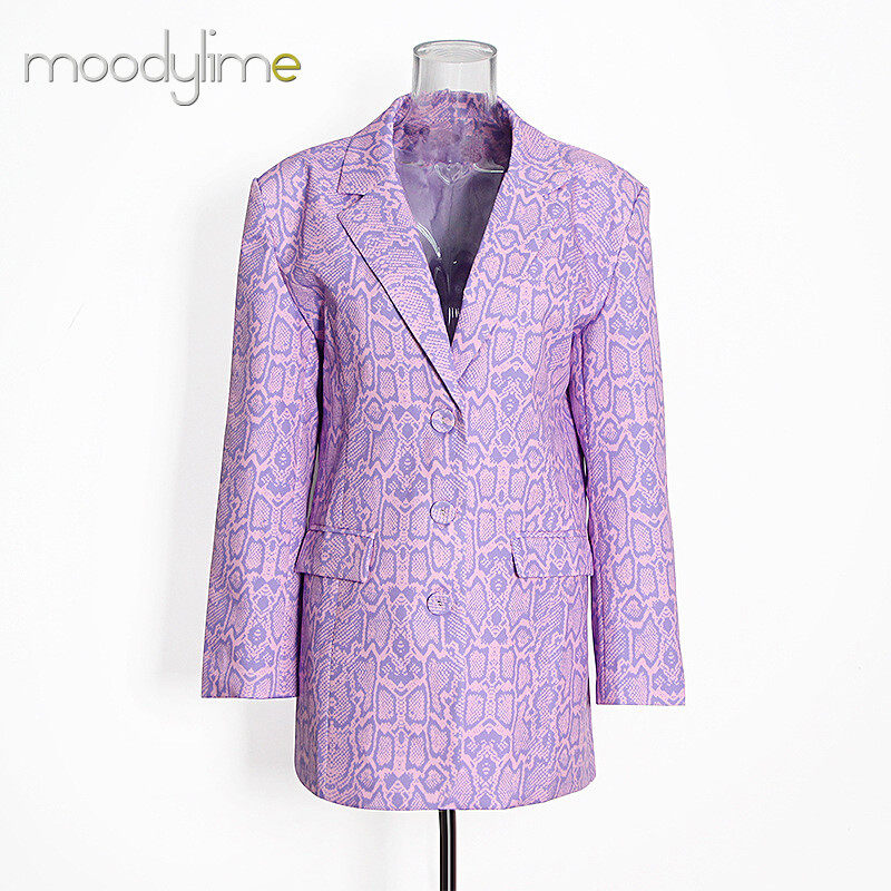 Lapel Neck Double Breasted  Mide Blazer