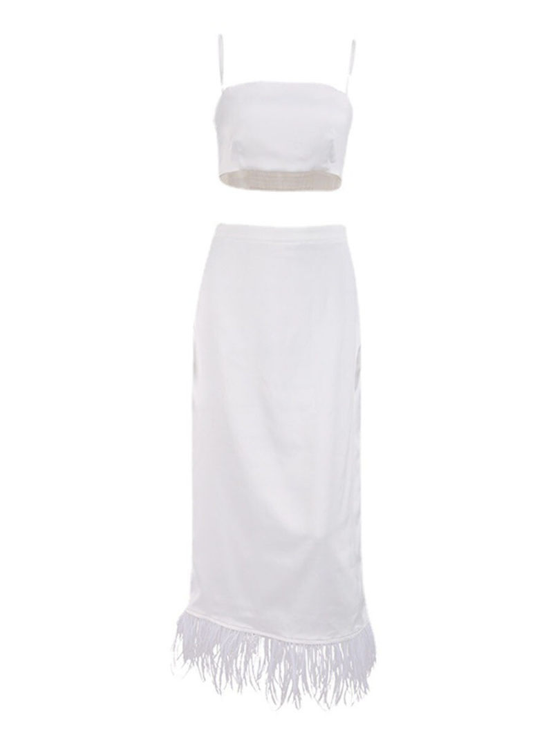 Ice silk two-piece emulation silk dress