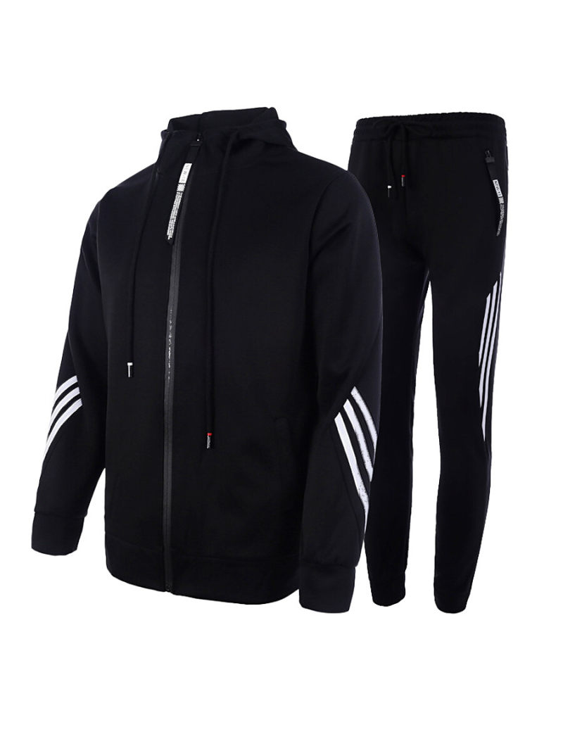 Organic tracksuit With Hoodie & Side Stripe