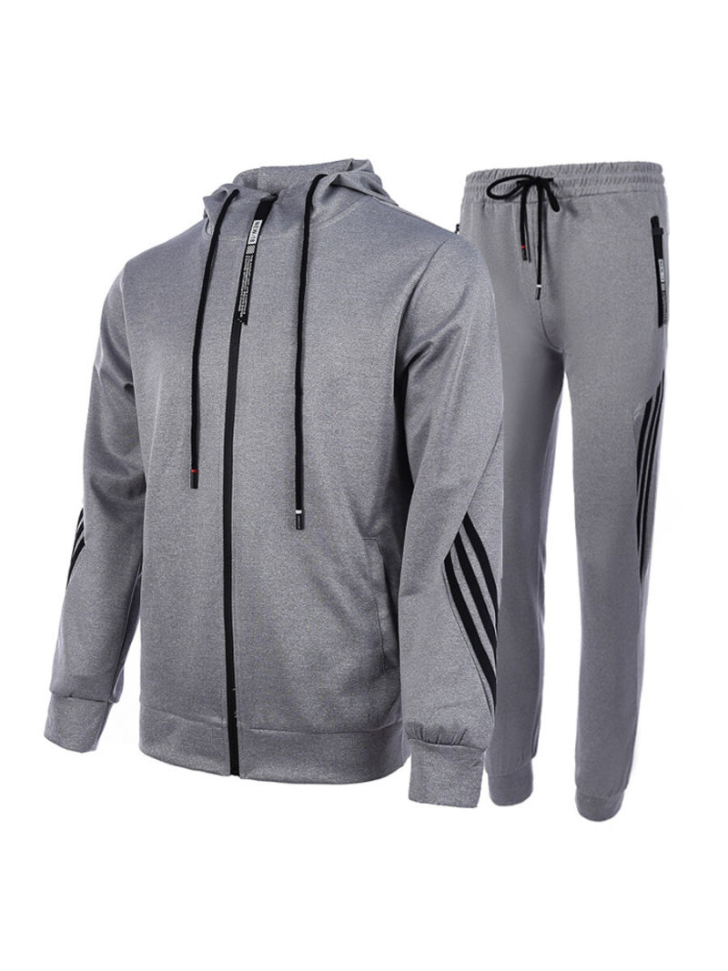 Organic tracksuit With Hoodie & Side Stripe