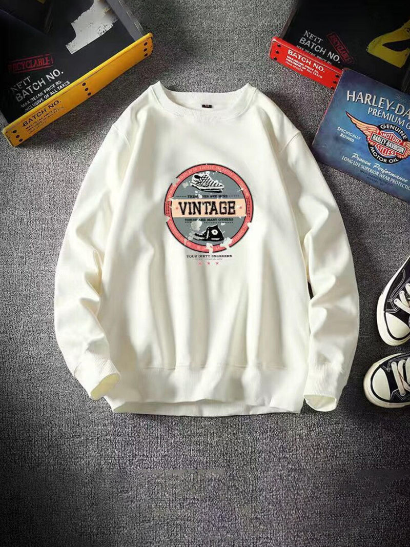 Oversize Crew Neck Sweat With Printed On Front