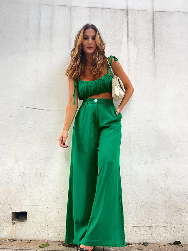 Green two-piece condole belt vest