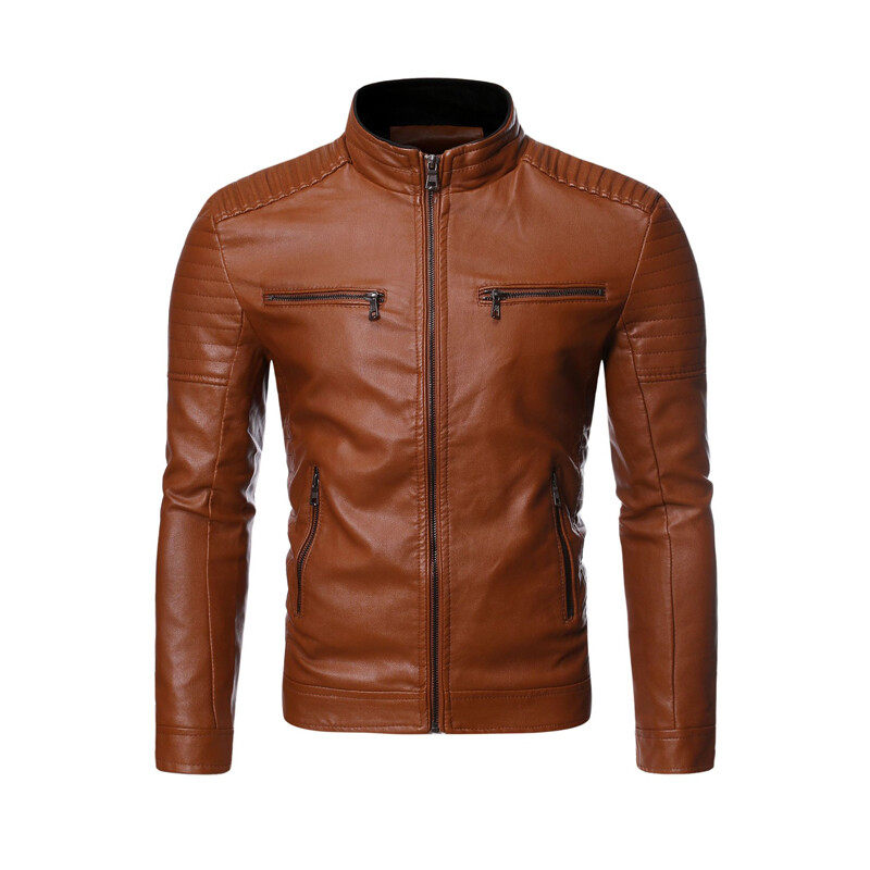 Jack & Jones Essentials faux leather racer jacket