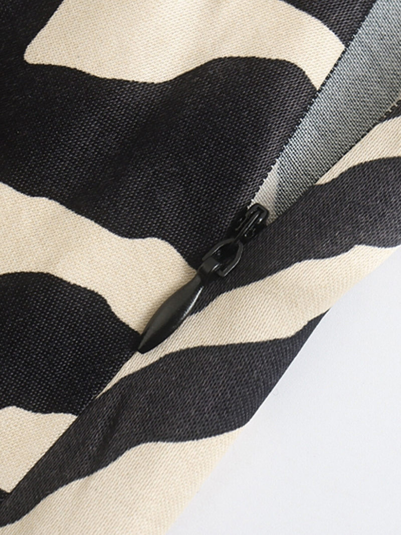 Printed Mide  A-line Skirt