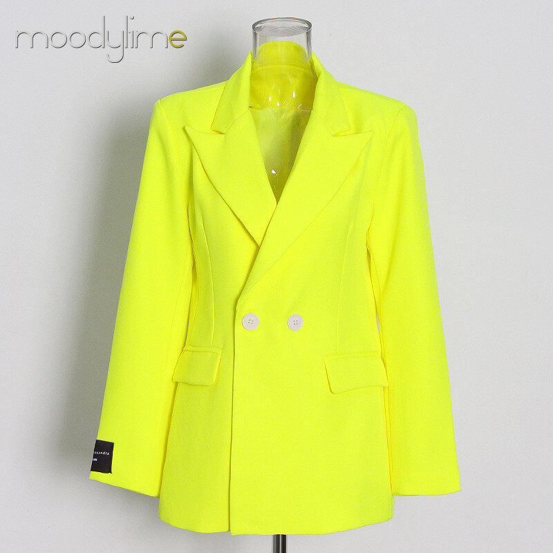 Lapel Neck Double Breasted Blazer