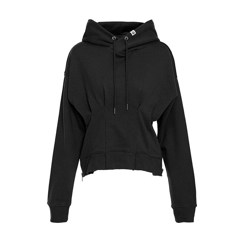 Ruched Waist Long Sleeves Hoodie