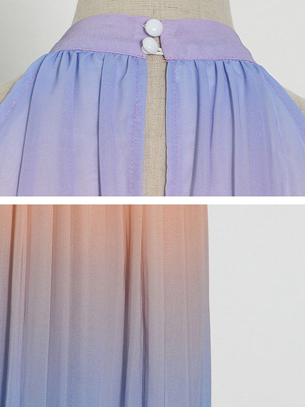 Halter Neck Maxi Dress With Waist Belt