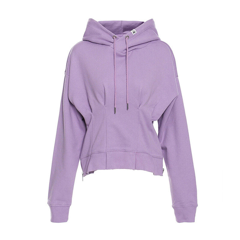 Ruched Waist Long Sleeves Hoodie