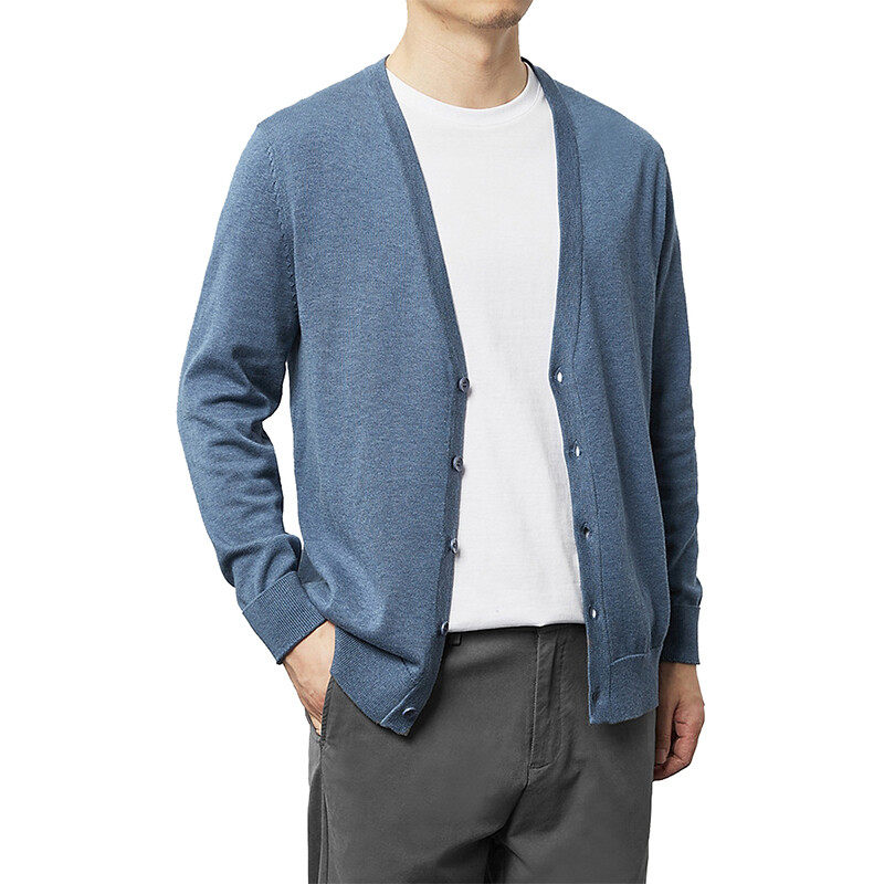 Topman Long Sleeve Knitted V-Neck Cardigan