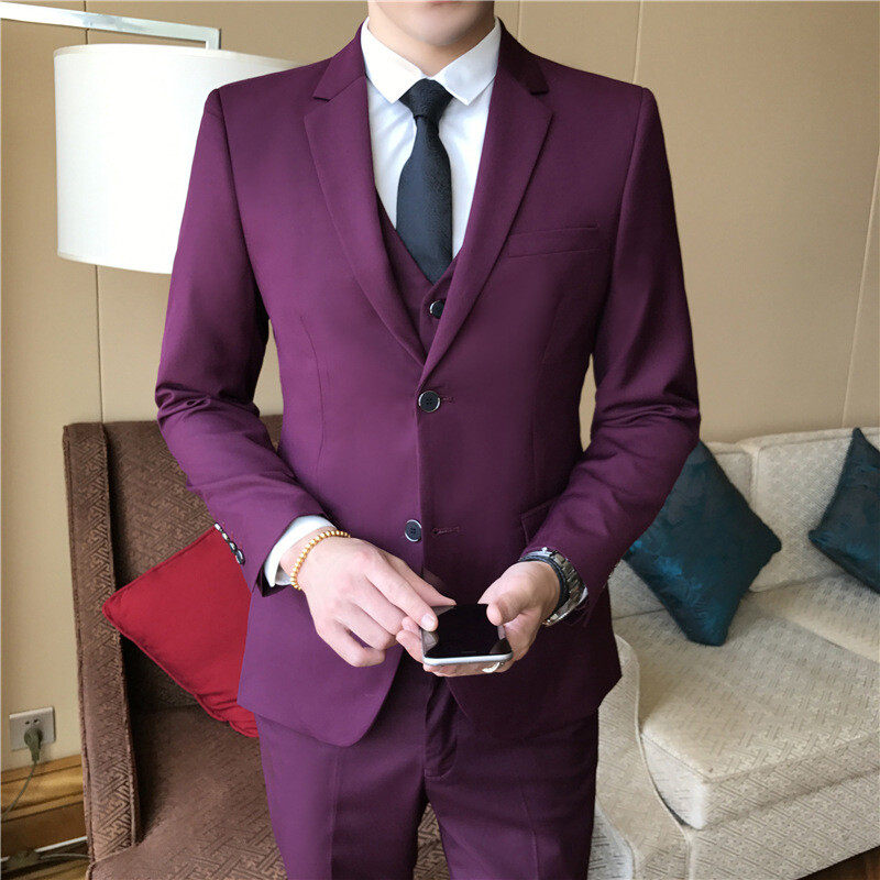 Men's Blazer Suit   with a Vest InSide