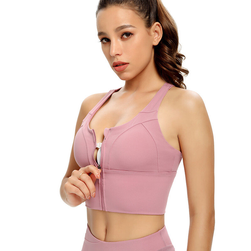 Ladies' Zopper Up  Sports Bra