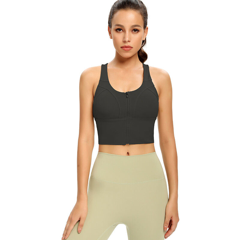 Ladies' Zopper Up  Sports Bra