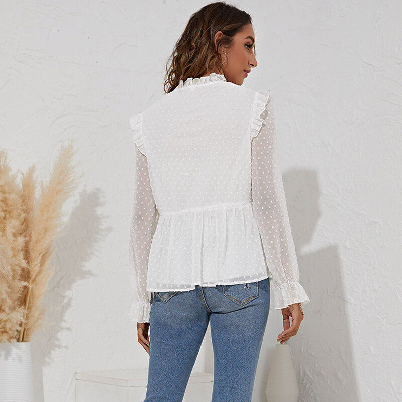 Casual  Blouse Long Sleeve