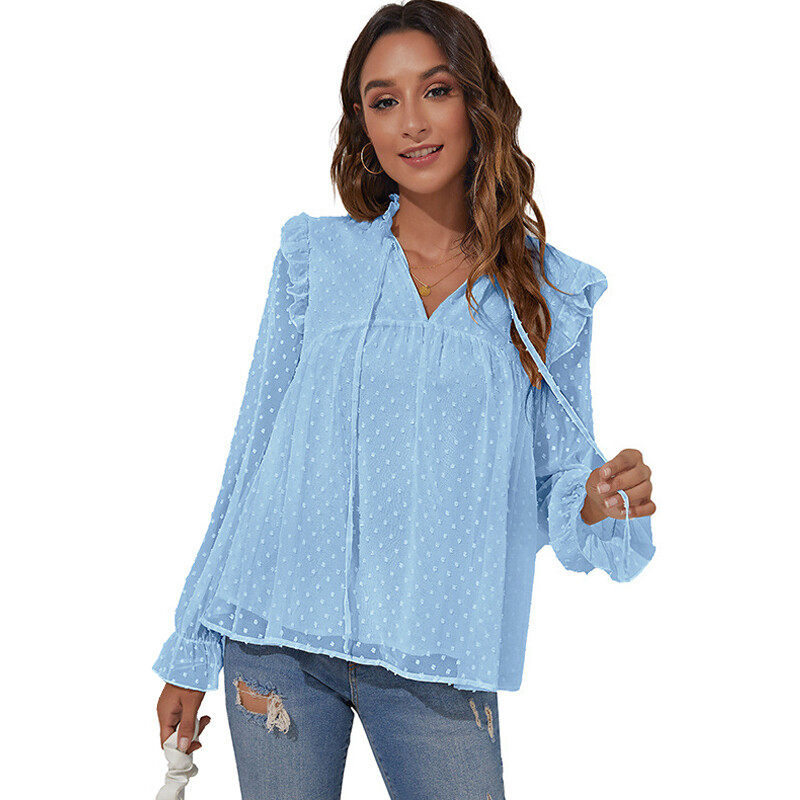 Casual  Blouse Long Sleeve