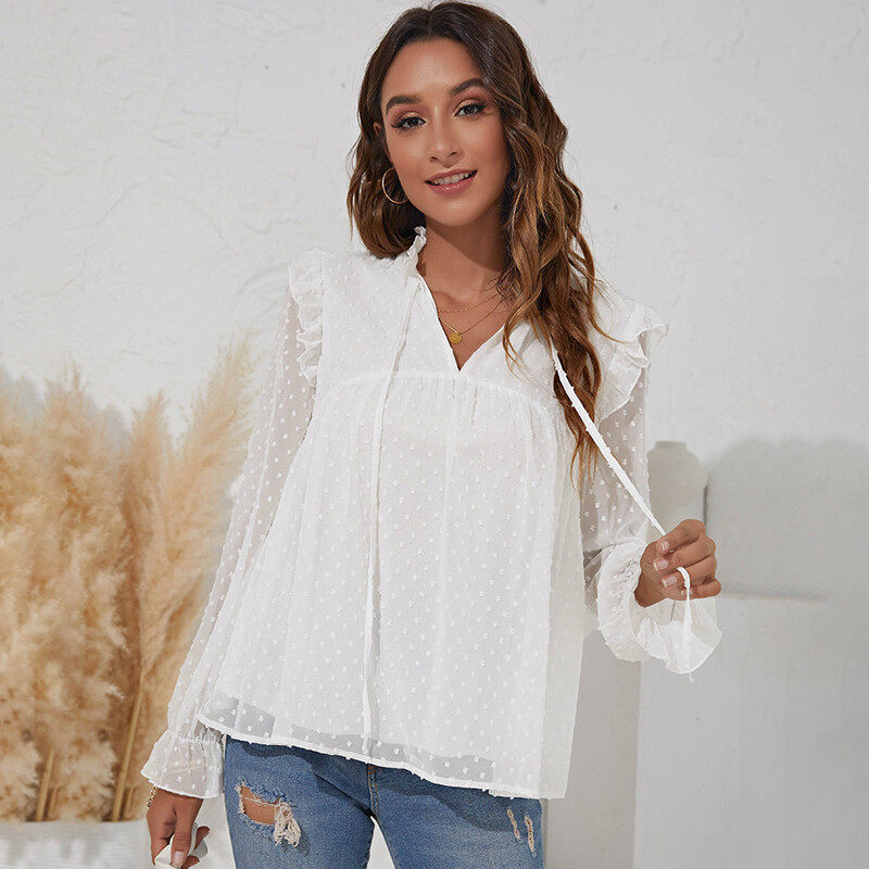 Casual  Blouse Long Sleeve