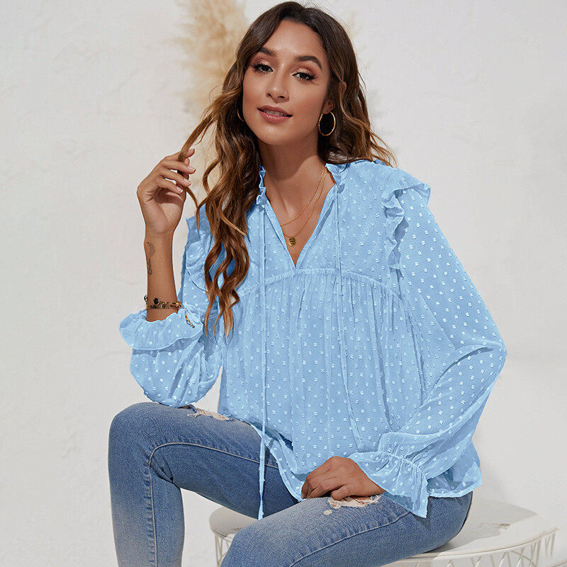 Casual  Blouse Long Sleeve