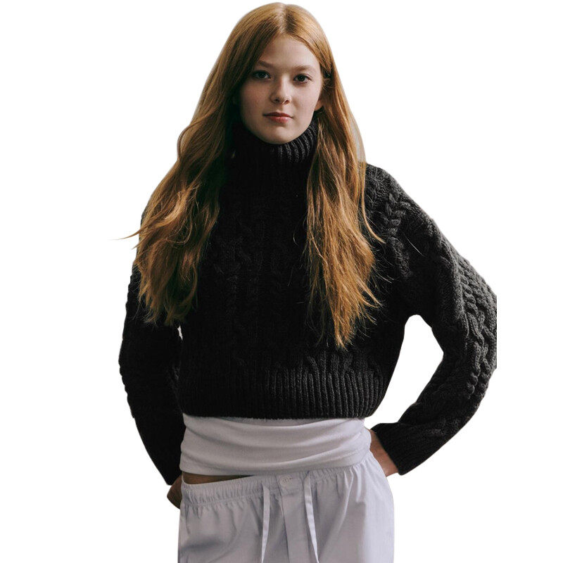 Heavy Jacquard Short Pullover