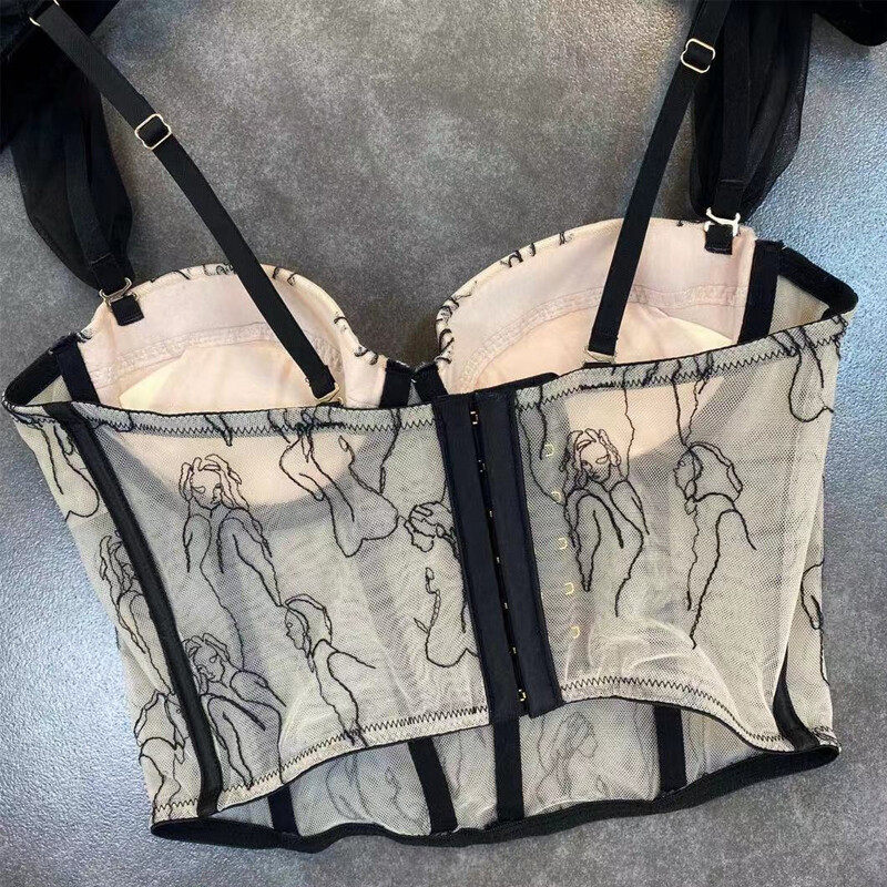 Lace Corset With Print