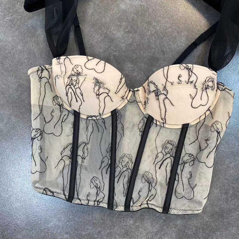 Lace Corset With Print