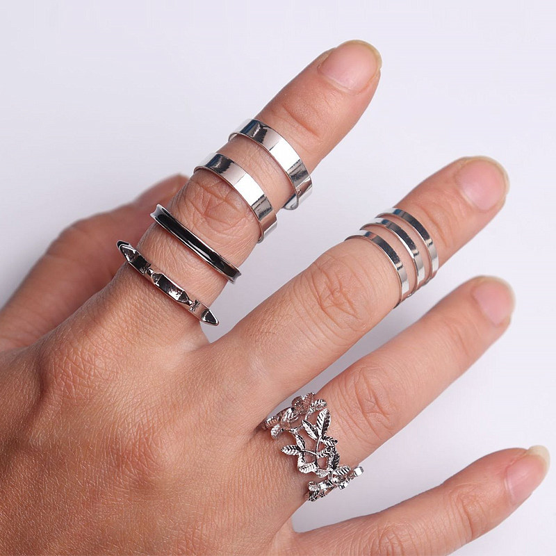 Vintage Love flower diamond ring 6-piece set