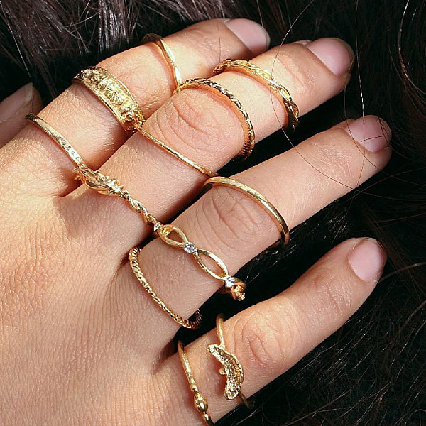 Knuckle rings set 12-piece set
