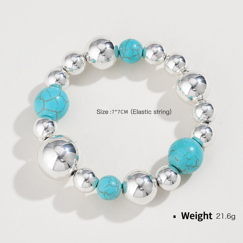 Turquoise beaded bracelet