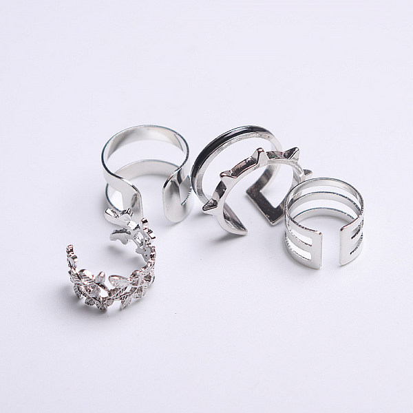 Vintage Love flower diamond ring 6-piece set