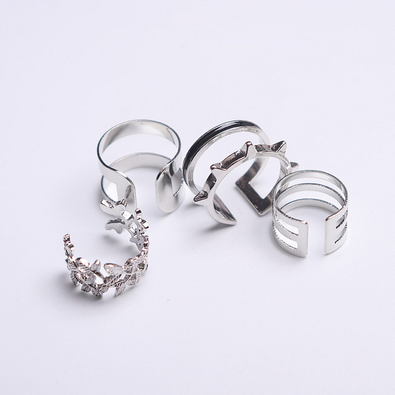 Vintage Love flower diamond ring 6-piece set