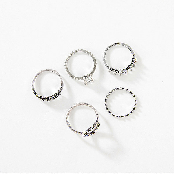 Vintage Love flower diamond ring 6-piece set